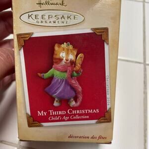 Hallmark Keepsake Ornament Vintage My Third Christmas  2004 Cat